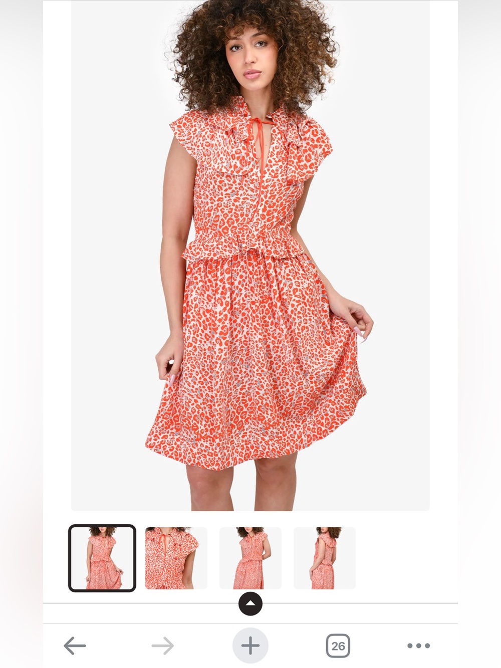 SUMMER SALE!!! Maje Ruffle Dress Leopard Printed Size Small